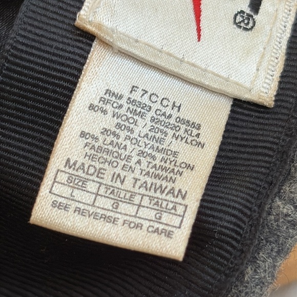 Nike | Vintage unisex Gray Wool Blend Embroidered Swoosh Pageboy Snap Golf Cap L - Picture 12 of 15